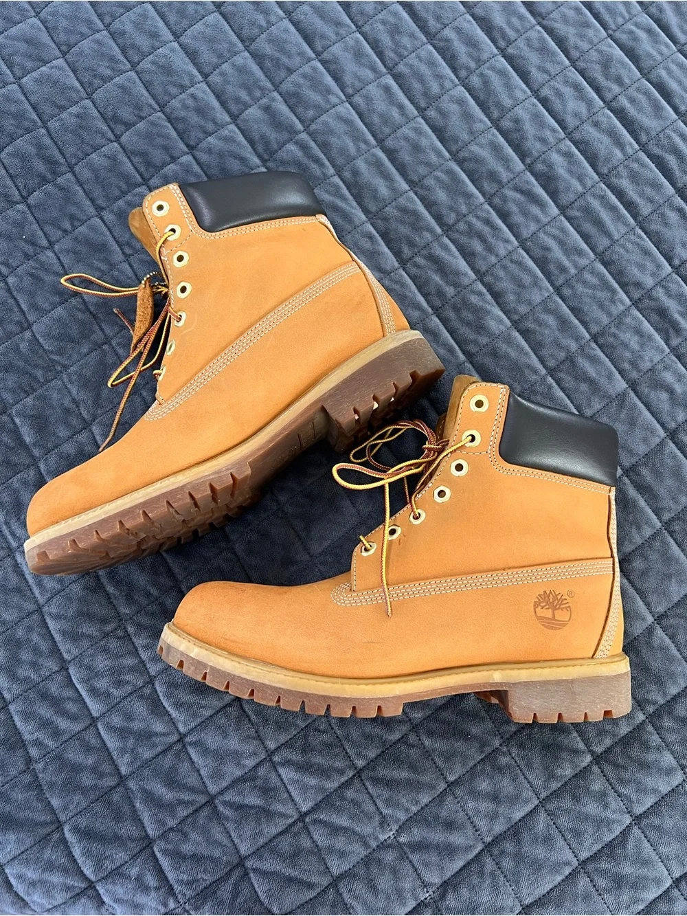 Timberland Boots Shoes Men’s Size 9.5 Wheat Nubuck High Top Lace Up